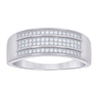 925 Sterling Silver Mens 0.50ct Moissanite Fashion Wedding Band Ring Size 7 - SLV-134354