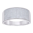 925 Sterling Silver Mens 1.12ct Moissanite Fashion Wedding Band Ring Size 9 - SLV-134372
