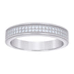 925 Sterling Silver Mens 0.32ct Moissanite Fashion Wedding Band Ring Size 7 - SLV-134378