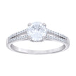 925 Sterling Silver Womens 1.39ct Moissanite Fashion Engagement Ring Size 9 - SLV-134393