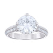 925 Sterling Silver Womens 1.71ct Moissanite Engagement Ring 6