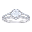 925 Sterling Silver Womens 1.30ct Moissanite Engagement Ring 7 - SLV-134416