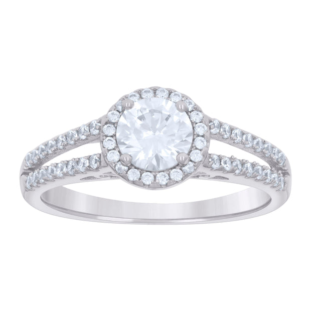 925 Sterling Silver Womens 1.30ct Moissanite Engagement Ring 7 - SLV-134416