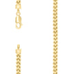 925 Sterling Silver Hollow Franco Chain Yellow 150 5.4mm-9 - SLV-141373