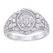 925 Sterling Silver Mens Nugget Medusa Egyptian Fashion Ring Size 9