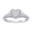 925 Sterling Silver Womens Heart Ring Size 8 - SLV-134484