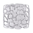 925 Sterling Silver Mens Nugget Square Head Fashion Ring Size 9