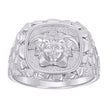925 Sterling Silver Mens Nugget Medusa Egyptian Ring Size 11 - SLV-134544