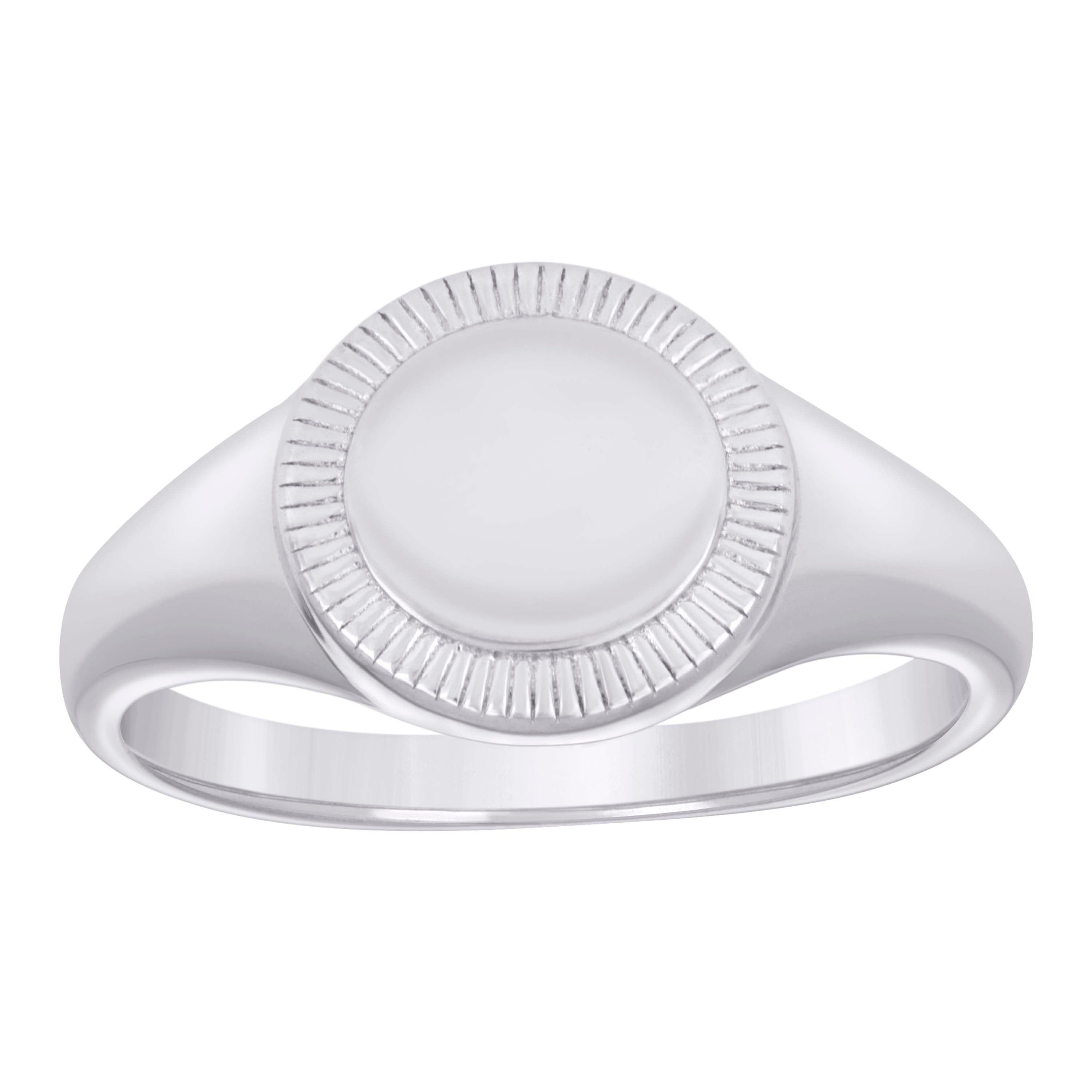 925 Sterling Silver Mens Signet Ring Size 8 - SLV-134548