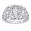 925 Sterling Silver Mens Nugget St. Jude Religious Ring Size 10 - SLV-134567