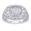 925 Sterling Silver Mens Nugget Medusa Egyptian Ring Size 9