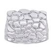 925 Sterling Silver Mens Nugget Square Head Fashion Ring Size 11 - SLV-134580