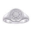 925 Sterling Silver Mens Aztec Calendar Fashion Ring Size 9 - SLV-134599