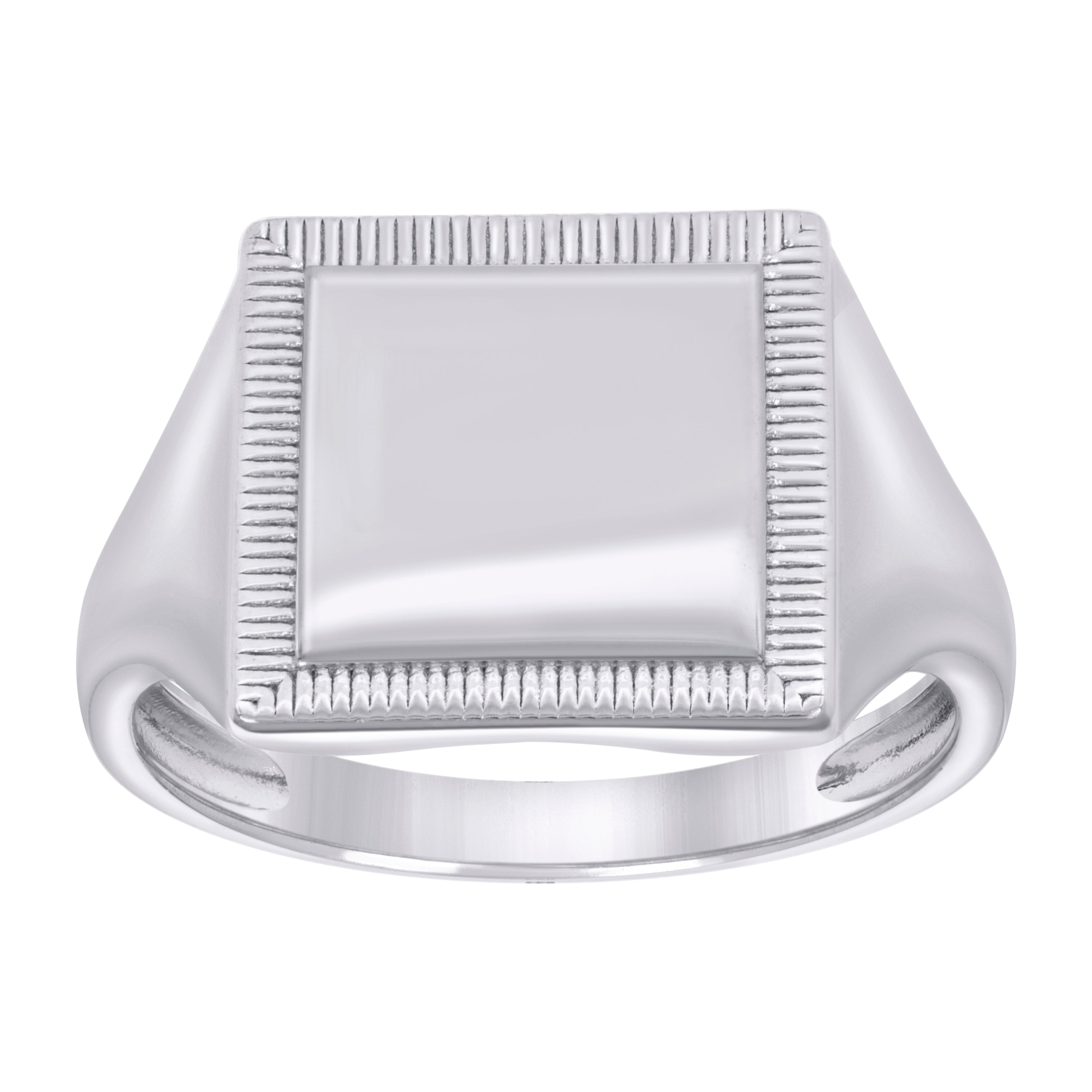 925 Sterling Silver Womens Square Statement Ring Size 9