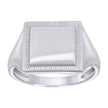 925 Sterling Silver Womens Square Statement Ring Size 11 - SLV-134621