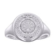 925 Sterling Silver Mens Aztec Calendar Fashion Ring Size 9