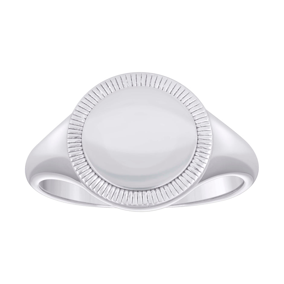 925 Sterling Silver Mens Signet Ring Size 10 - SLV-134632