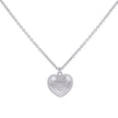 925 Sterling Silver Womens Heart Charm Necklace Size 16 Inches 