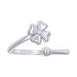 925 Sterling Silver Womens Cubic-Zirconia Flower Fashion Ring Size 8 - SLV-134785