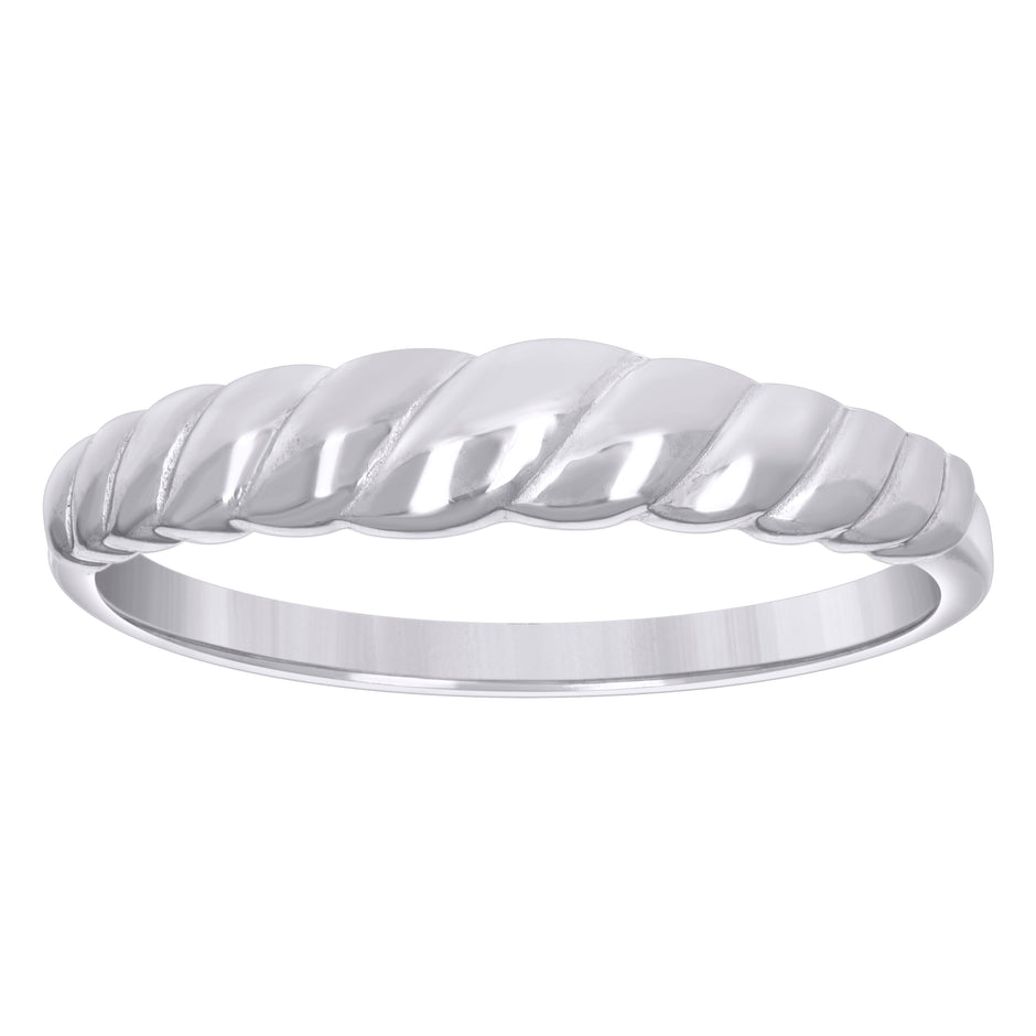 925 Sterling Silver Womens Weaving Twisted Fashion Ring Size 9 - SLV-134814