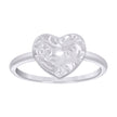 925 Sterling Silver Womens Heart Ring Size 6 - SLV-134823