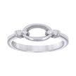 925 Sterling Silver Womens Knotted Hollow Oval Fashion Ring Size 9 - SLV-134856