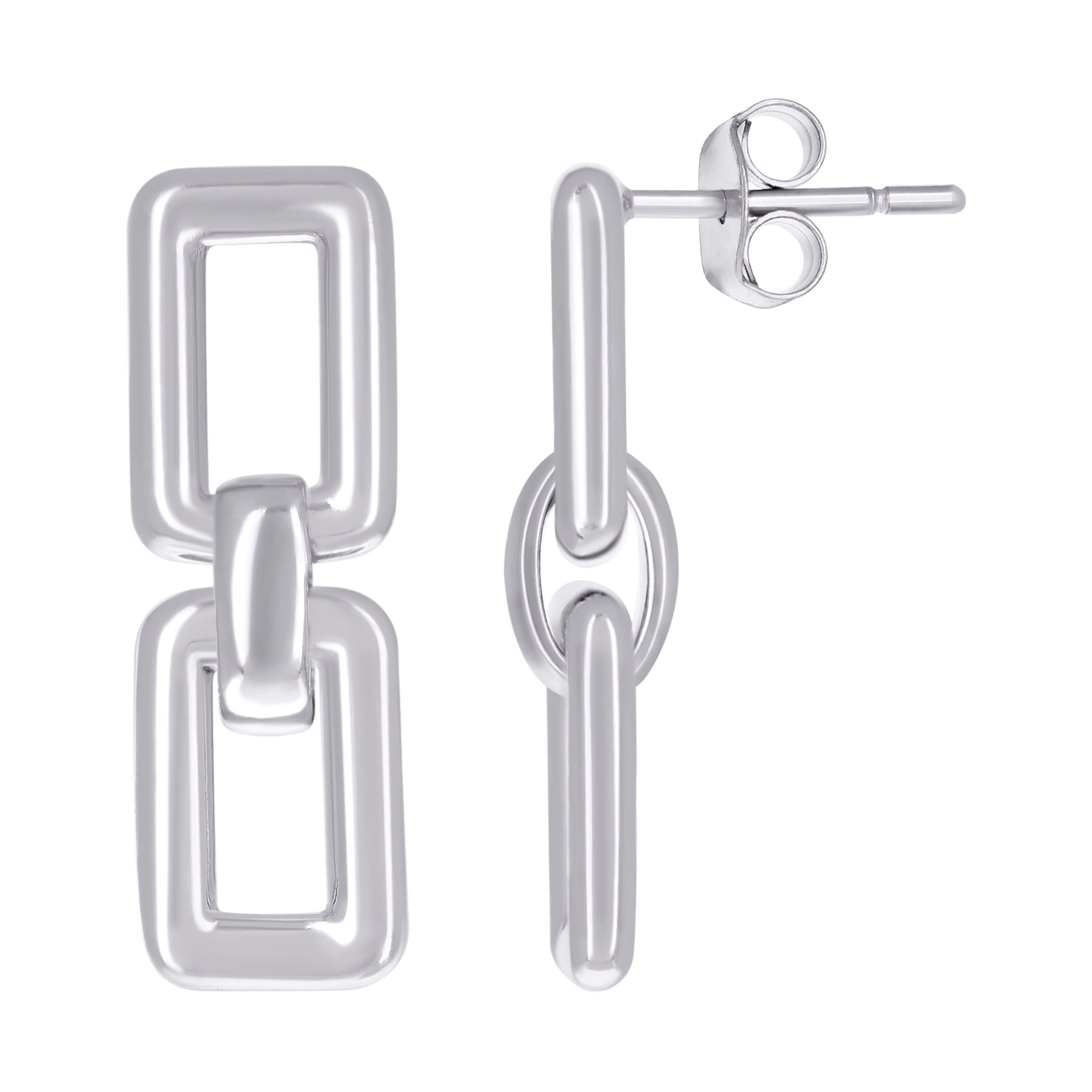 925 Sterling Silver Womens Fashion Danglers Earrings 