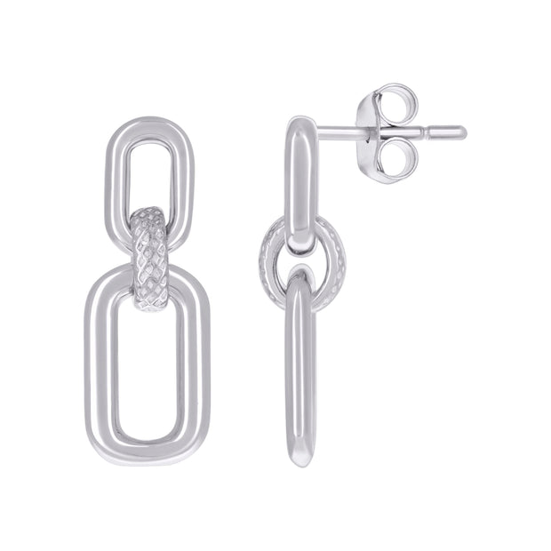 925 Sterling Silver Womens Fashion Danglers Earrings 