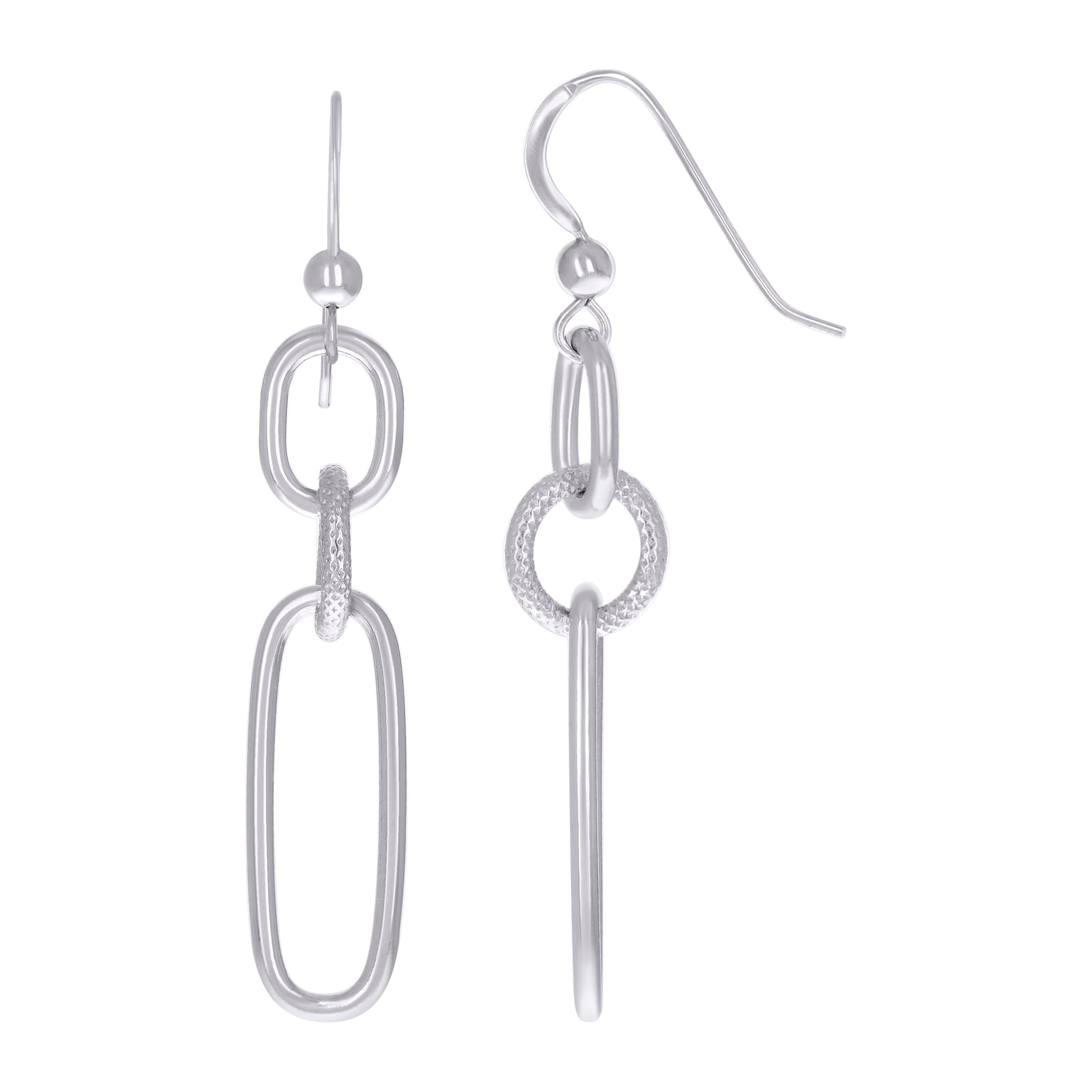925 Sterling Silver Womens Fashion Danglers Earrings 