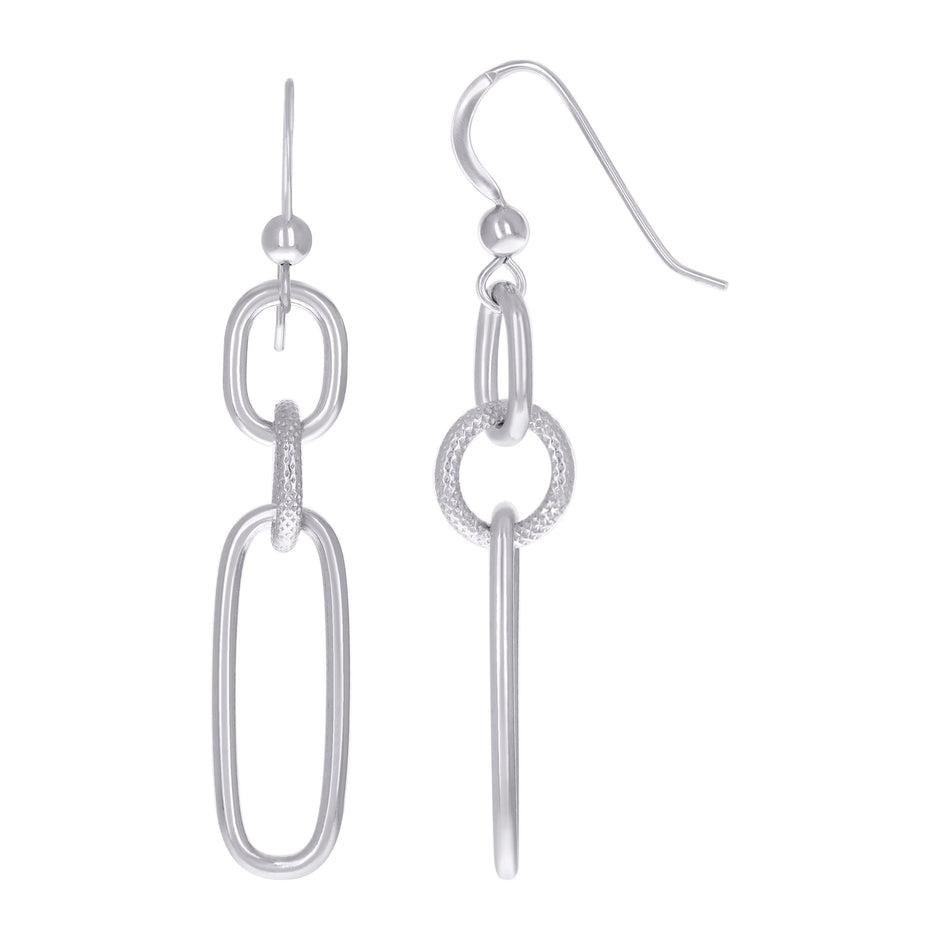 925 Sterling Silver Womens Fashion Danglers Earrings 