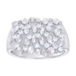 925 Sterling Silver Mens Cubic-Zirconia Nugget Fashion Ring Size 12 - SLV-135093