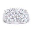 925 Sterling Silver Mens Cubic-Zirconia Nugget Fashion Ring Size 8