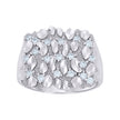 925 Sterling Silver Mens Cubic-Zirconia Nugget Fashion Ring Size 12 - SLV-135145