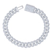 925 Sterling Silver 8.70ct Moissanite Miami Cuban Chain Bracelet 10mm 8 Inches