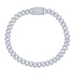 925 Sterling Silver 4.60ct Moissanite Miami Cuban Chain Bracelet 7mm 8 Inches