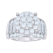925 Sterling Silver Womens Baguette Round Cubic-Zirconia Fashion Ring Size 9 - SLV-135265