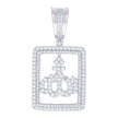 925 Sterling Silver Mens 1.58ct Moissanite ALLAH Symbol Religious Charm Pendant 