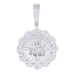925 Sterling Silver Mens 1.46ct Moissanite ALLAH Symbol Religious Charm Pendant