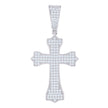 925 Sterling Silver Mens 1.31ct Moissanite Cross Religious Charm Pendant