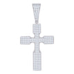 925 Sterling Silver Mens 1.34ct Moissanite Cross Religious Charm Pendant