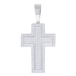 925 Sterling Silver Mens 1.04ct Moissanite Cross Religious Charm Pendant