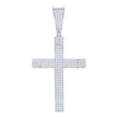 925 Sterling Silver Mens 1.03ct Moissanite Cross Religious Charm Pendant 