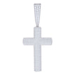 925 Sterling Silver Mens 1.26ct Moissanite Cross Religious Charm Pendant