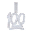 925 Sterling Silver Mens 0.94ct Moissanite Score 100 Fashion Charm Pendant 