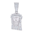 925 Sterling Silver Mens 0.35ct Moissanite Jesus Religious Charm Pendant