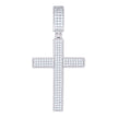925 Sterling Silver Mens 0.74ct Moissanite Cross Religious Charm Pendant 
