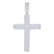 925 Sterling Silver Mens 1.81ct Moissanite Cross Religious Charm Pendant 