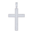 925 Sterling Silver Mens 1.70ct Moissanite Cross Religious Charm Pendant 