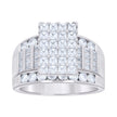 925 Sterling Silver Womens Baguette 1.96ct Round 1.13ct Moissanite Cinderella Ring Size 10 - SLV-135430
