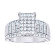 925 Sterling Silver Mens Round Baguette 0.71ct, 0.47ct Moissanite Fashion Ring Size 9 - SLV-135441